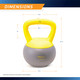 Soft Kettlebell 16lbs filled with Iron Sand, Non-Slip Handle, Kettle Weight for Exercise Workouts PRO-HL16L  ProIron - Infographics - Dimensions