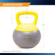 Soft Kettlebell 32lbs filled with Iron Sand, Non-Slip Handle, Kettle Weight for Exercise Workouts PRO-HL32L   ProIron - Infographics - Dimensions